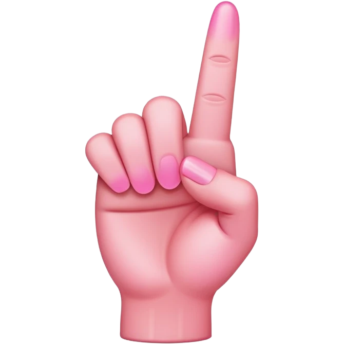 pink middle finger emoji
