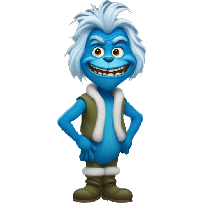 Blue grinch emoji