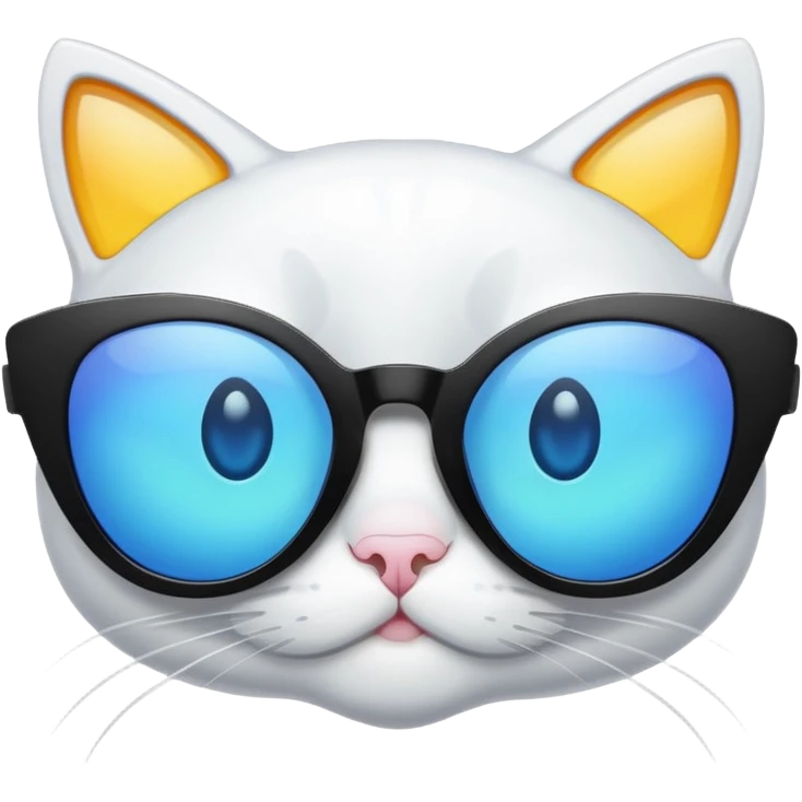 white cat eye sunglasses emoji