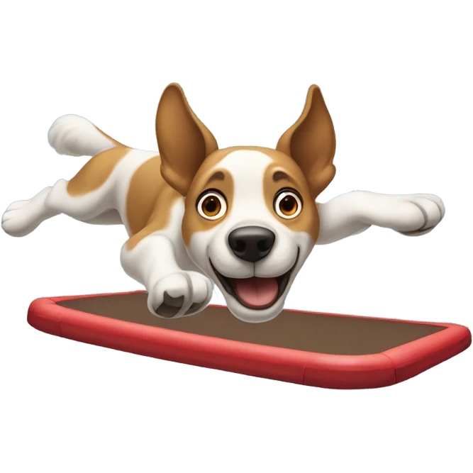 Dog on a trampoline emoji