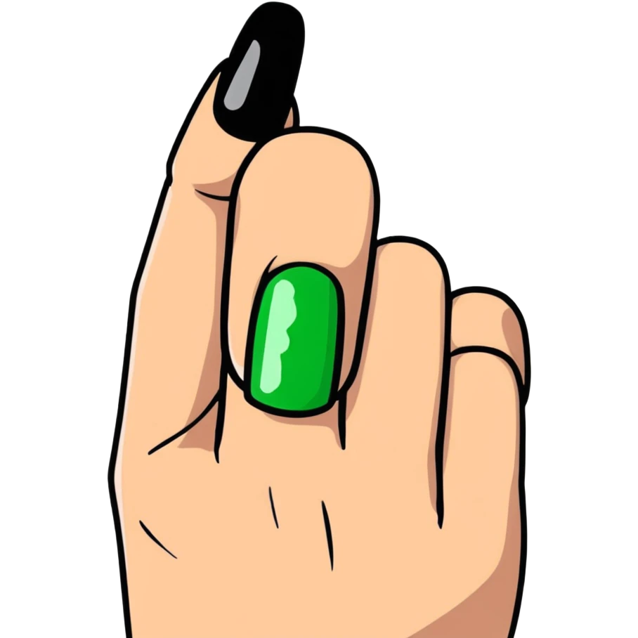 Green manicure emoji