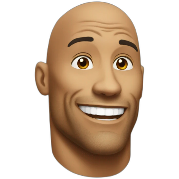 The-rock-smile emoji