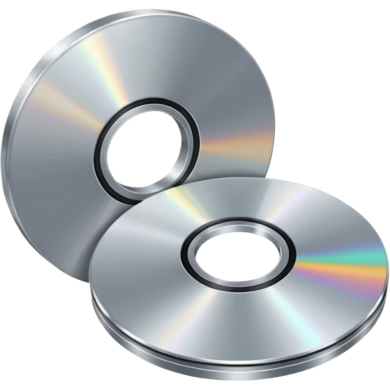 two metal computer disks emoji