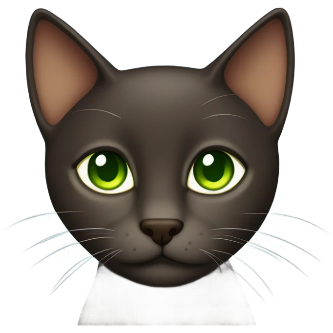 Dark brown cat  emoji