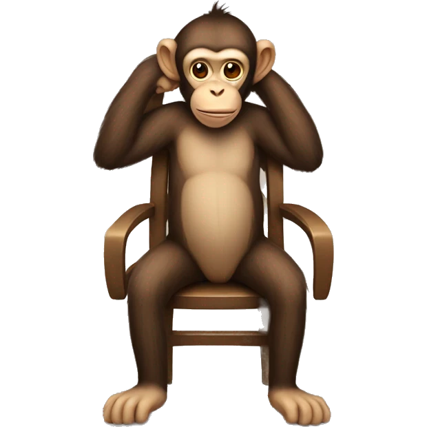 Monkey sitting on chair emoji
