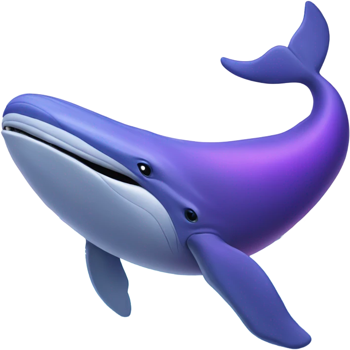 Blue whale purple, open mouth emoji