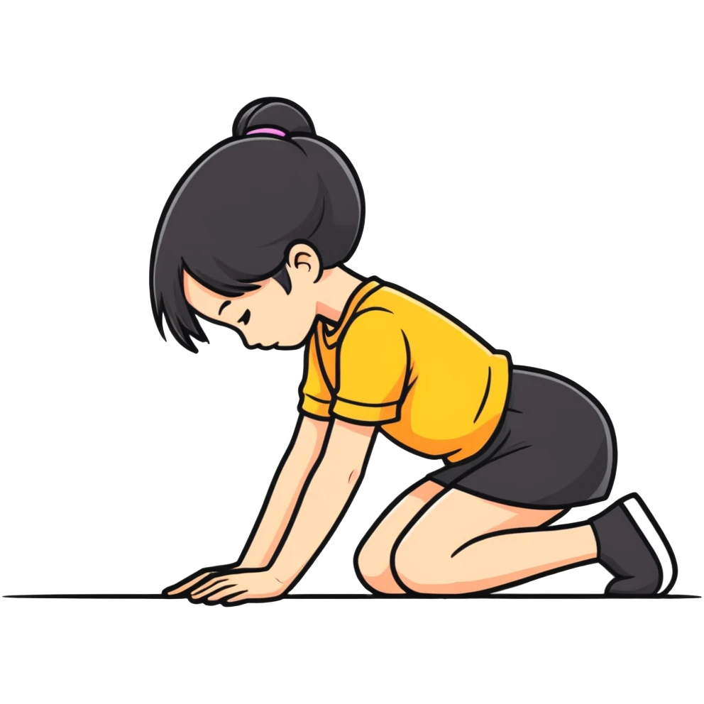 Girl bowing down emoji