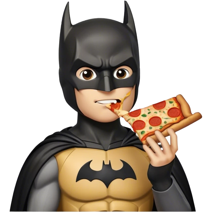 بتمن درحال خوردن پیتزا emoji