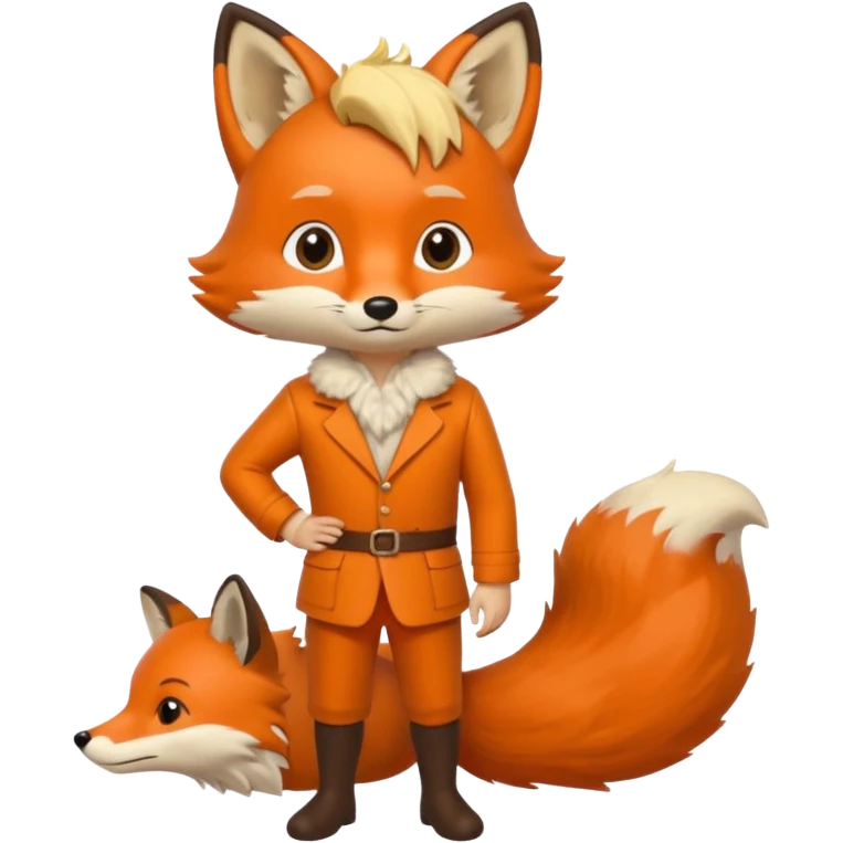 Pequeno Príncipe de corpo inteiro e a raposa emoji