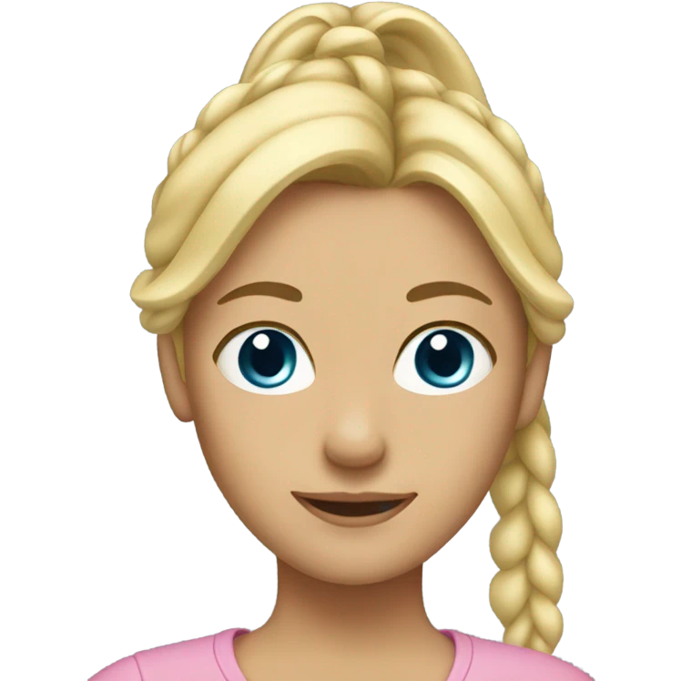 Side ponytail blonde girl emoji