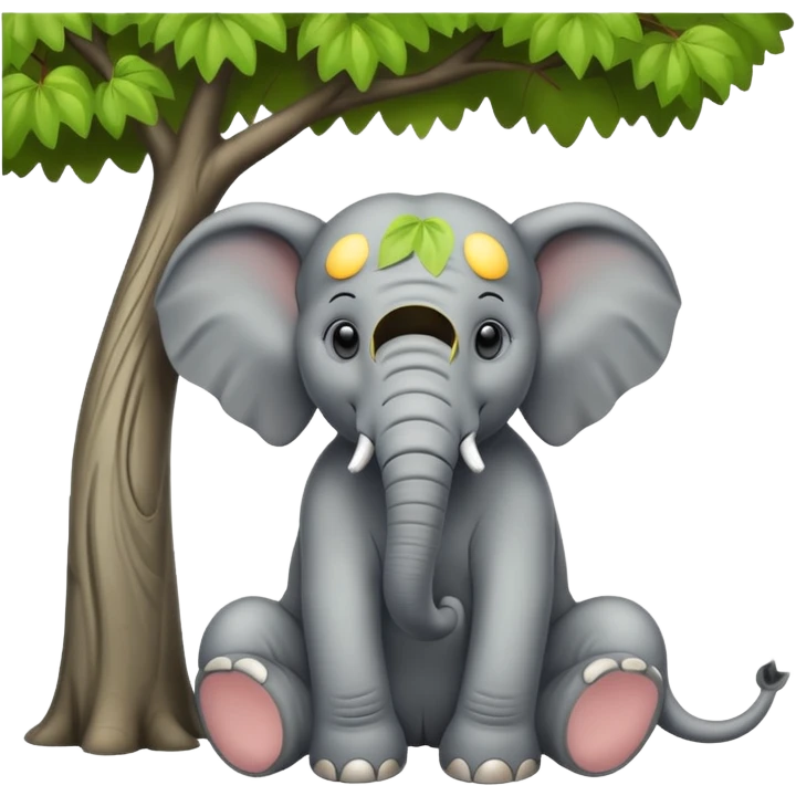 Garmi ke din, hathi ped ki chhaya me aaraam kar raha tha..." emoji