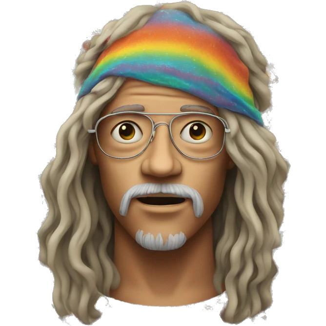 A hippy tripping on psychedelics  emoji