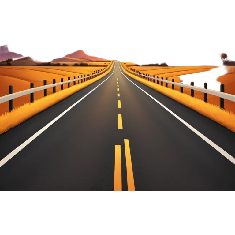 country road with sunset emoji