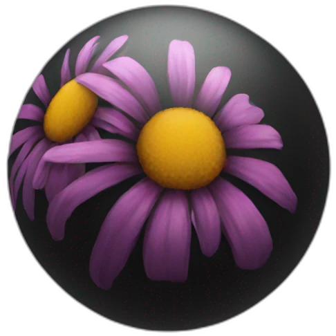 a sphere half flowers half darkness emoji