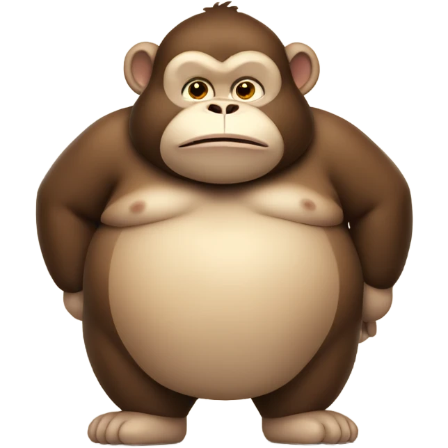 A fat monkey with a big belly  emoji