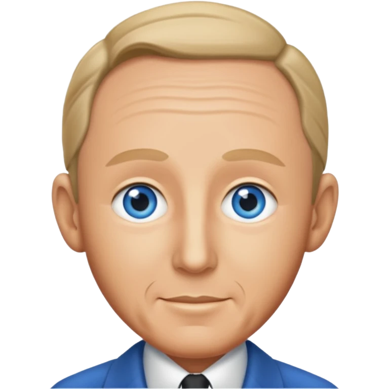 Bing Crosby with blue eyes emoji