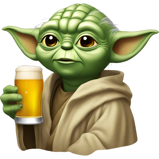 Yoda avec une bière  emoji