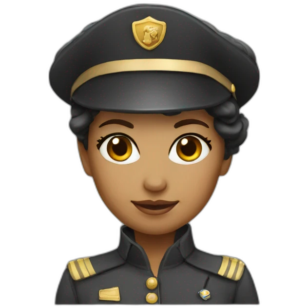 cute cavalry woman officer  emoji