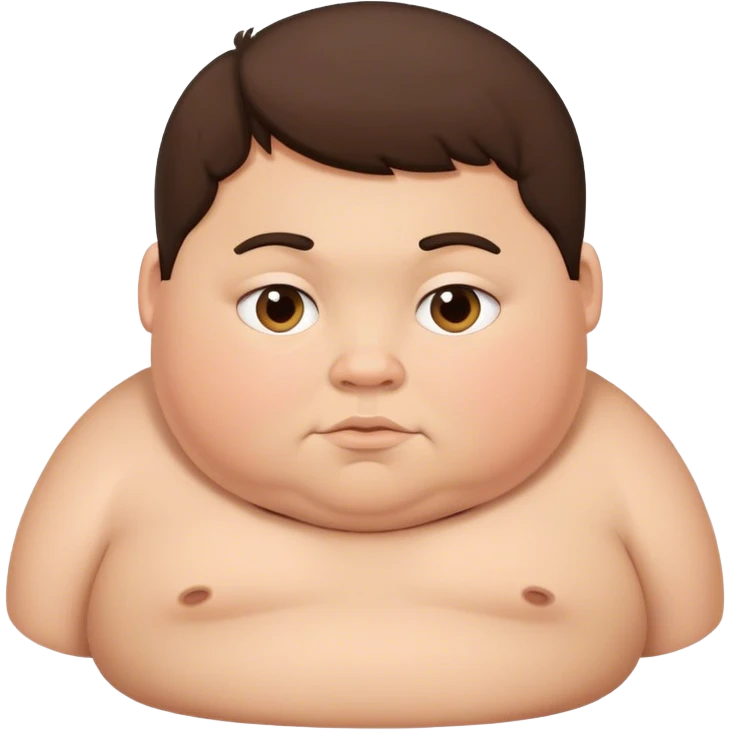 fat boy brunette  emoji