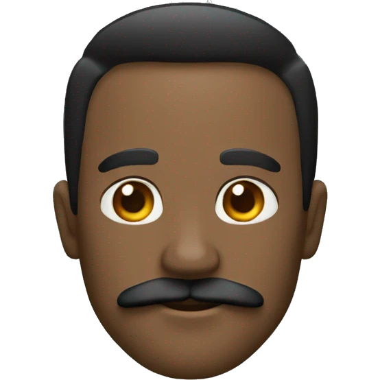 Hombre negro con bigote emoji