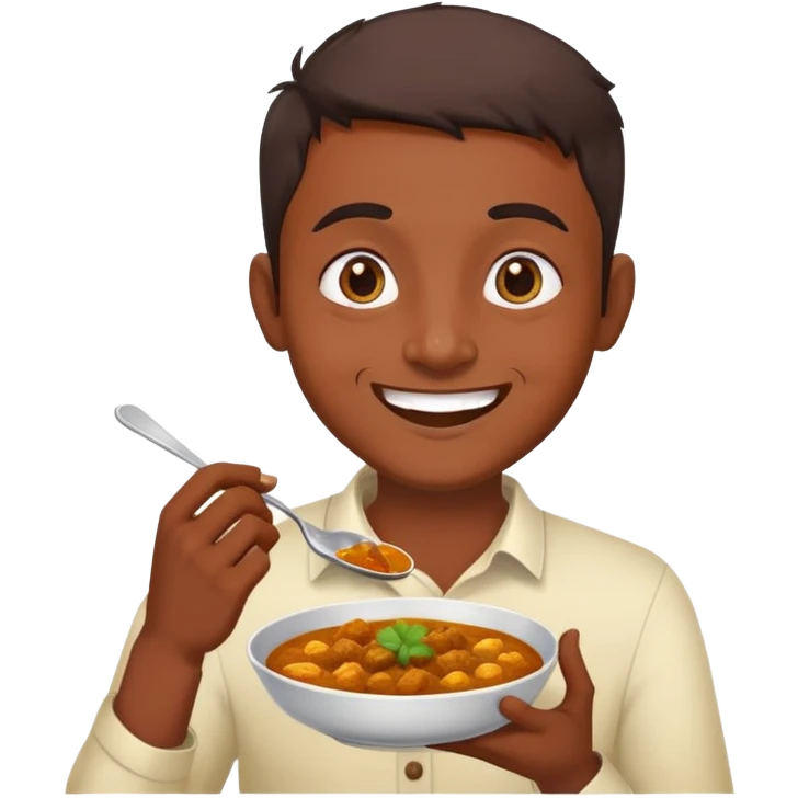 indian eating curry emoji