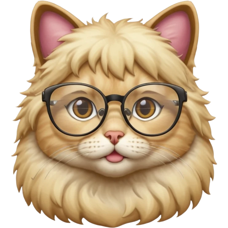 blonde cat with glasses emoji