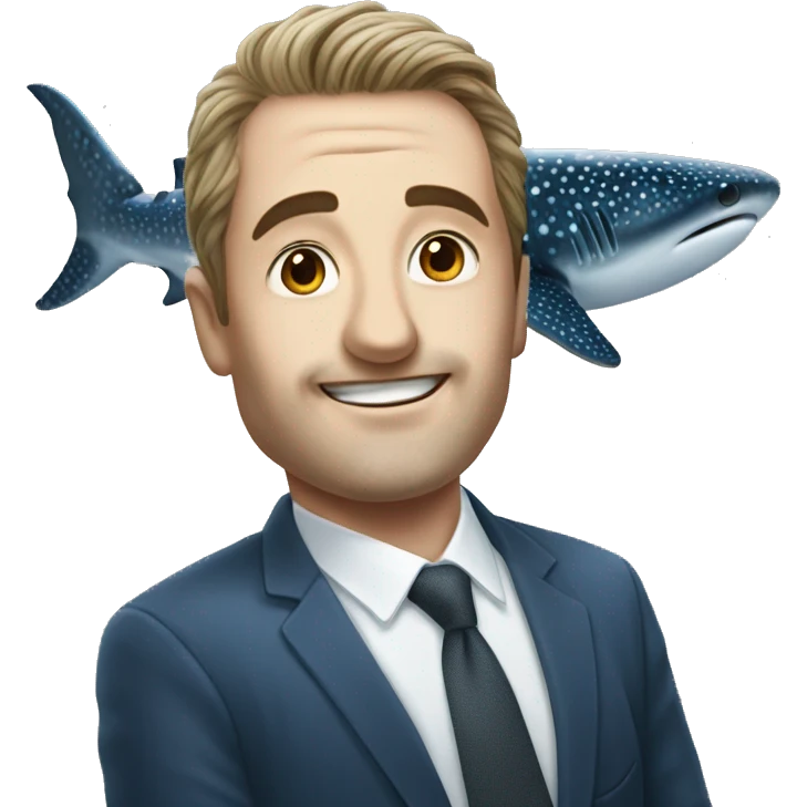 Realistic whale shark emoji