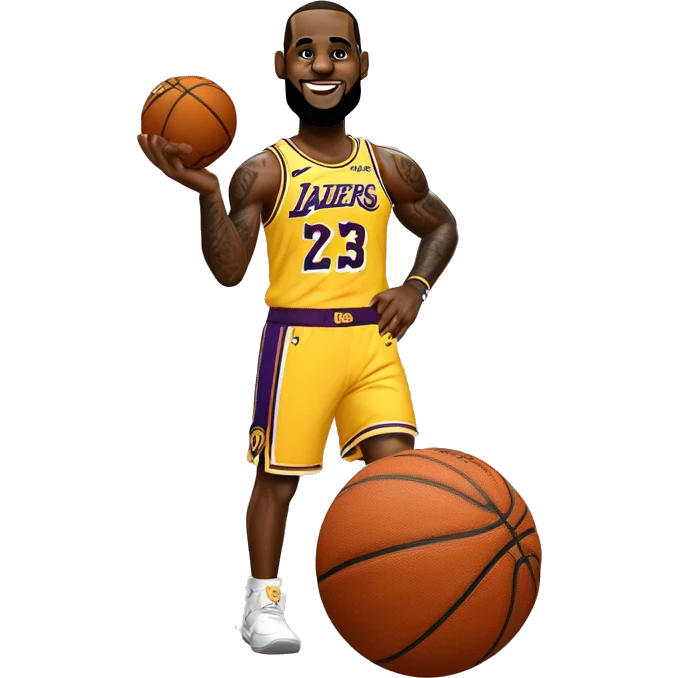 Lebron james qui joue à la ps5 emoji