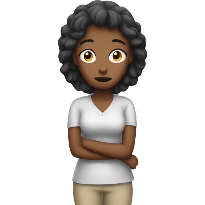 woman with stomach ache emoji