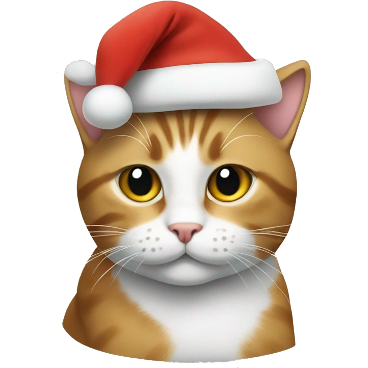 cat wearing a santa hat emoji