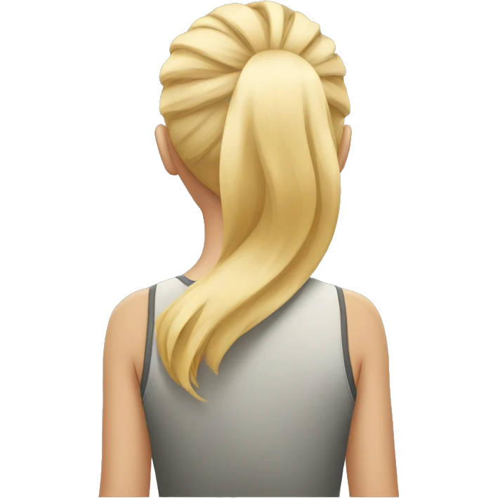 girl with blonde hair facing backwards emoji