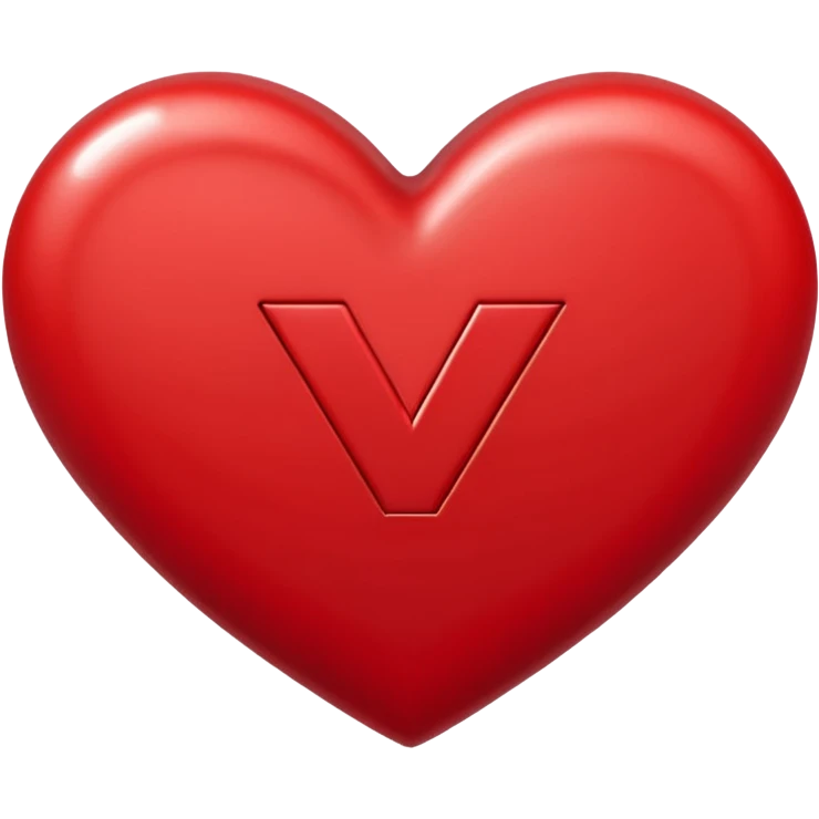 the letters M + V, in a heart emoji
