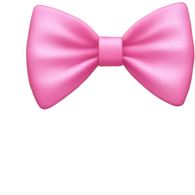 Back of blonde hair with a pink bow  emoji