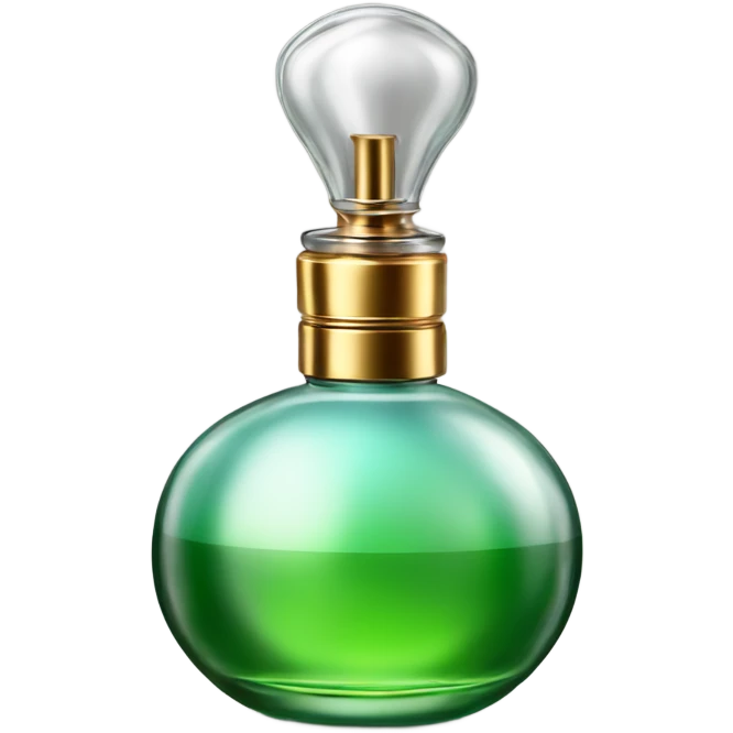 Old fashioned glass Perfume bottle with an atomizer emoji