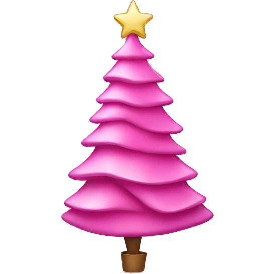 pink christmas tree emoji