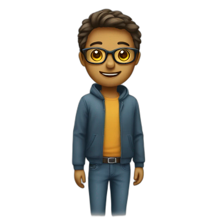 Chat avec lunette emoji