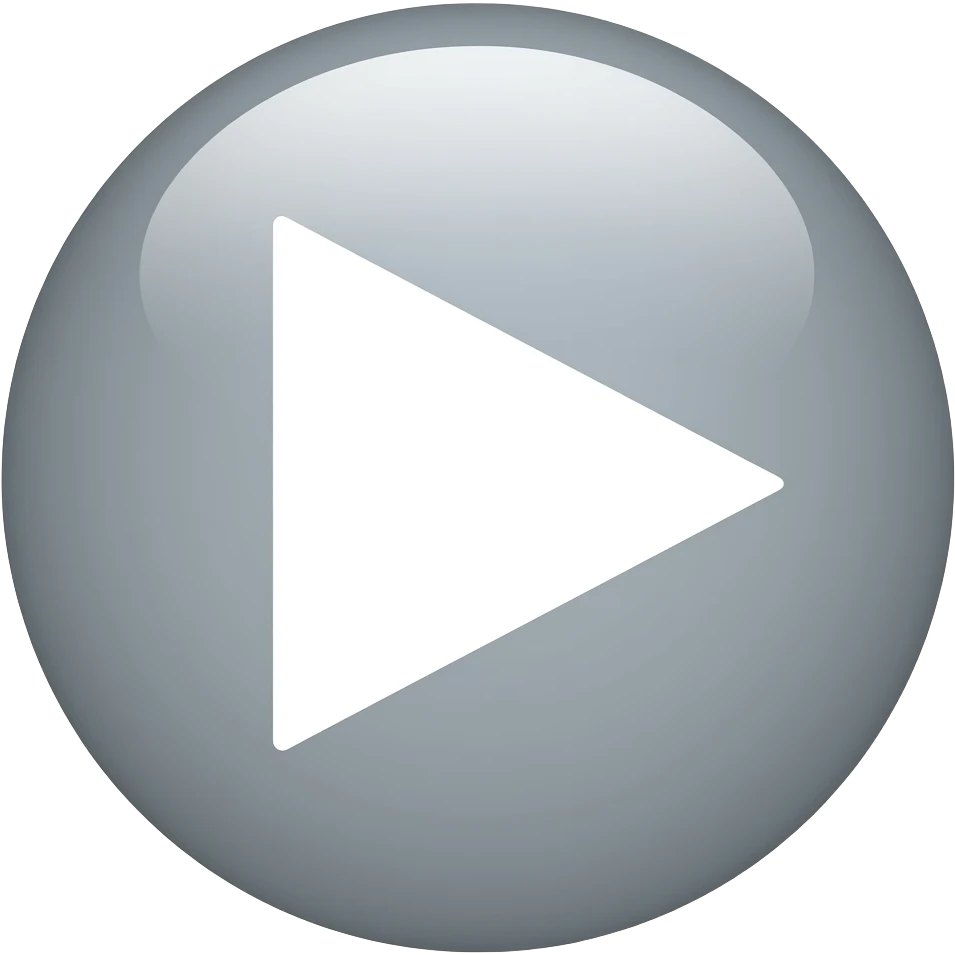 دائره بلون رمادي بداخلها علامة مثلث يشير باتجاه اليمين باللون الابيض emoji