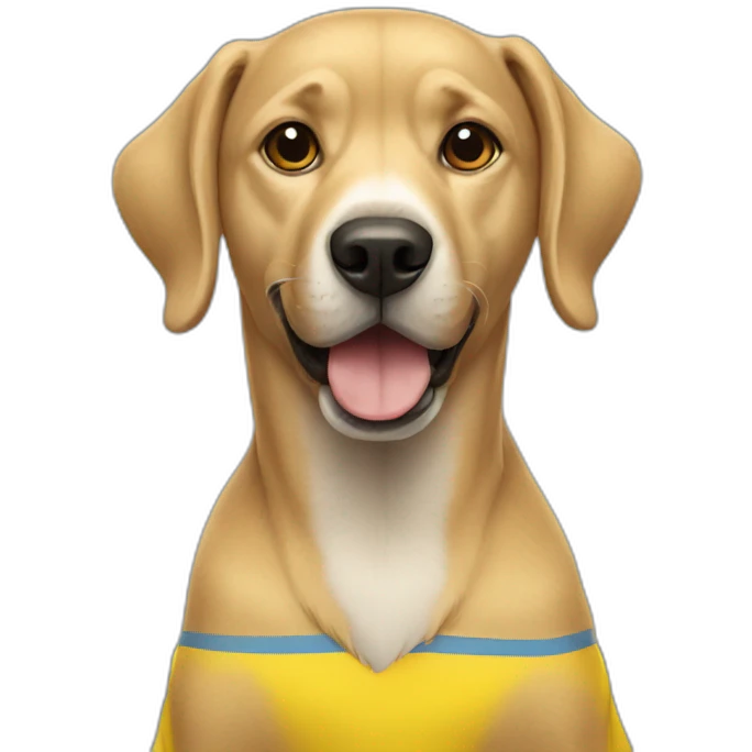 dog in Ukrainian T-shirt emoji