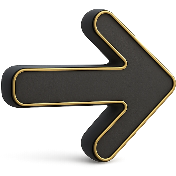 a right arrow in 3D black style emoji