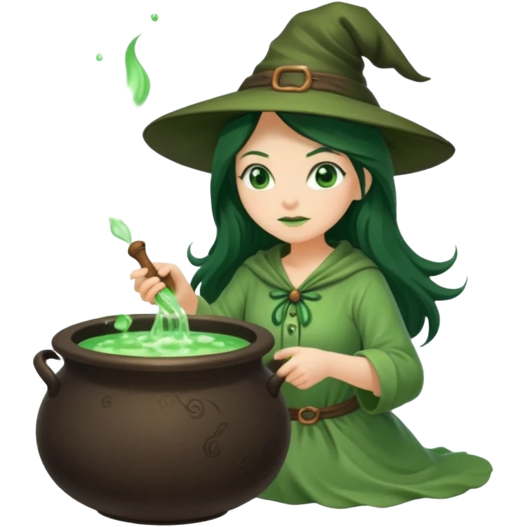 green witch cooking potion emoji