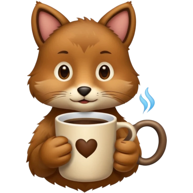 animal with coffe emoji