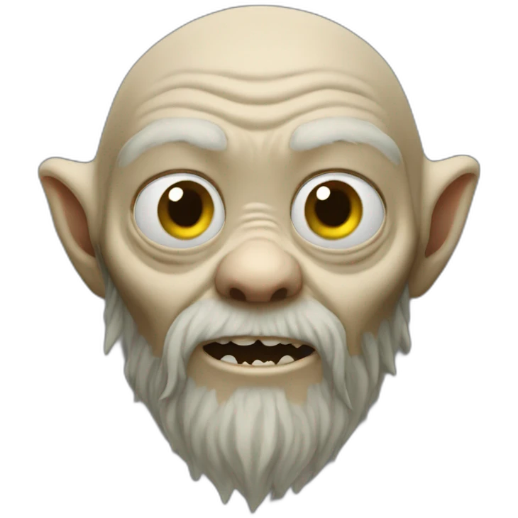 Gollum with a brown beard emoji