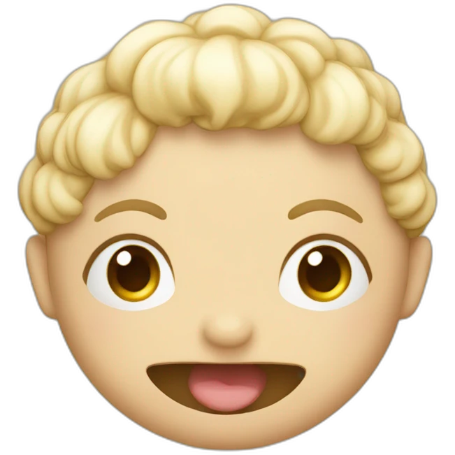 Une crotte qui fait le signe kawaii emoji