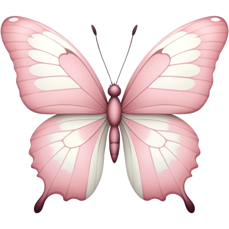 Powder Pink and white butterfly emoji