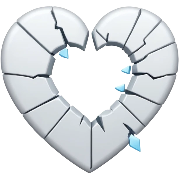 white broken heart emoji