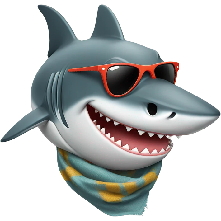 Chic shark emoji