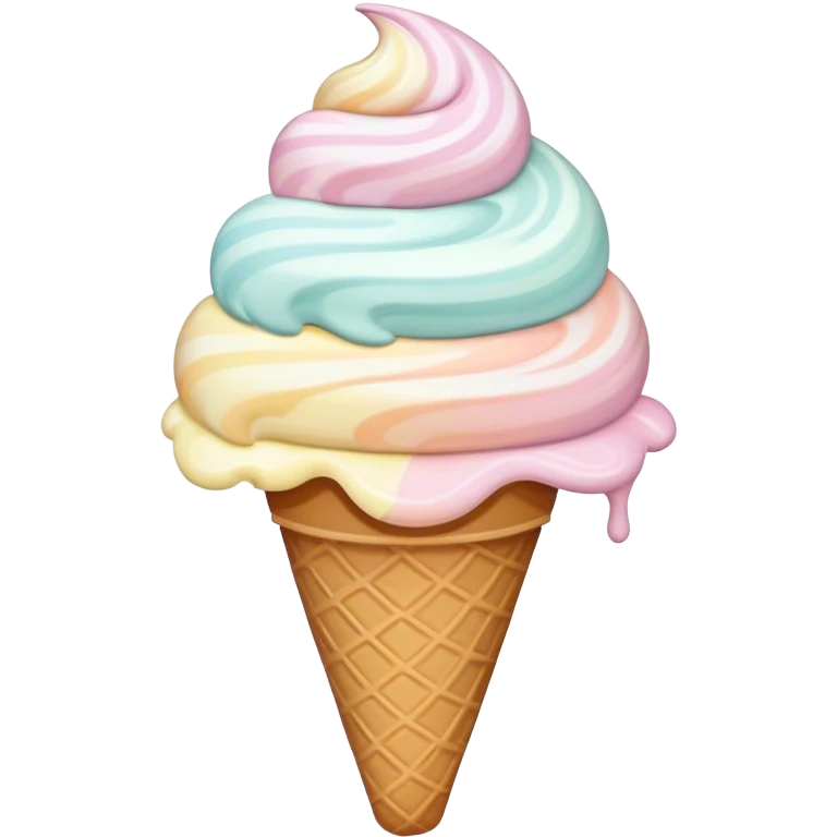 ice cream colored with colors  emoji