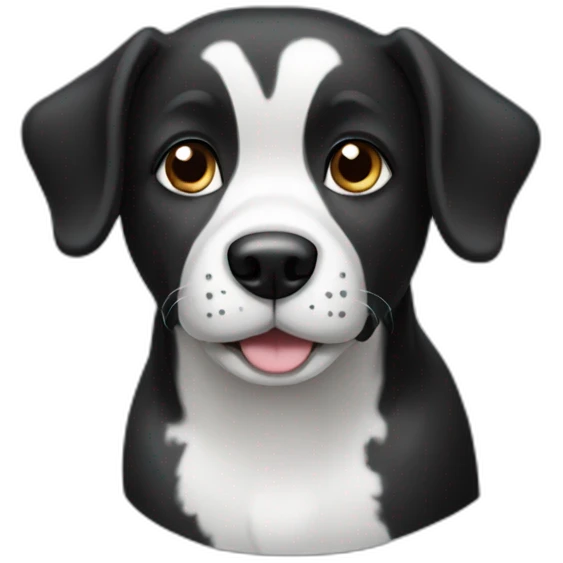 Black and white Dog emoji