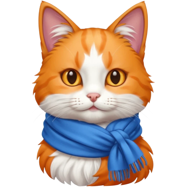 cat with blue scarf emoji