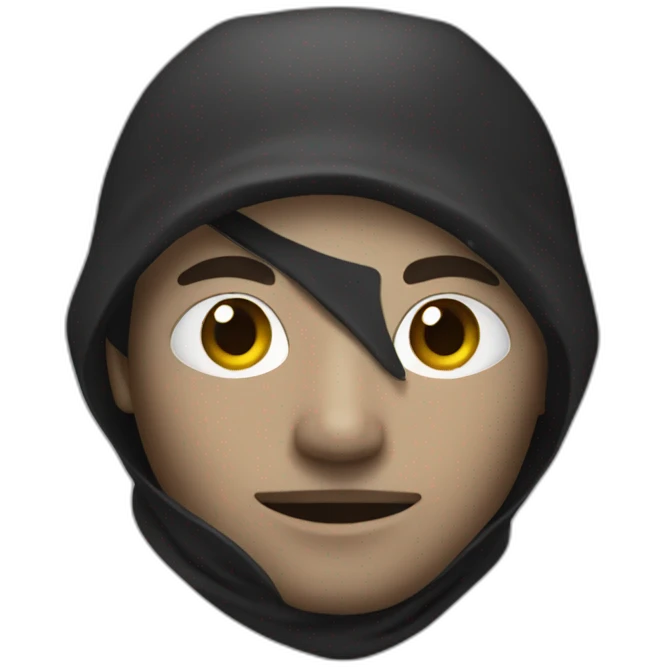 thief with black and white clothe emoji